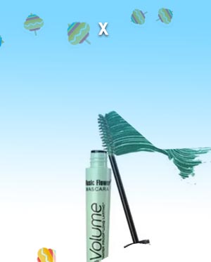 Mint green mascara