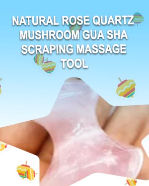 Rose quartz mushroom massager