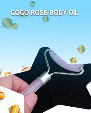 Rose quartz stone facial massage roller